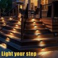Leytn® Lot de 6 Lampe solaire extérieur Lampes de pont Lampe de jardin pour Clôture Terrasse Jardin Marche Escalier-1