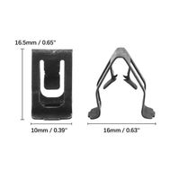50 Clips De Fixation Métal Pour Voiture - Rivets Noirs Pour Tableau De Bord, Portes Et Câbles - 8