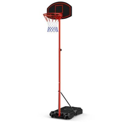 DREAMADE Panier de Basket-ball sur Pied Portable Roulant avec Arceau Φ39cm et  Hauteur Réglable 158-218cm, pour Intérieur Extérieur - Cdiscount Sport