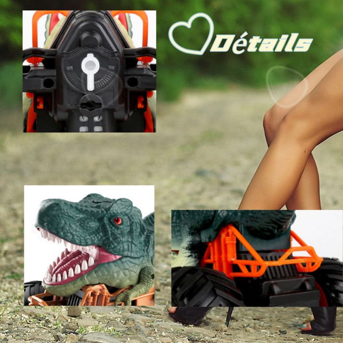 Voiture Télécommandée Dinosaure Avec Lumières Et Musique - Jouet RC Pour Enfants 2-6 Ans - Cadeau Idéal
