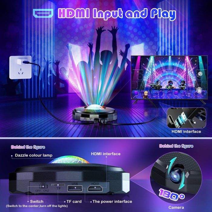HAPHOM Tapis de danse électronique sans fil pour télévision, tapis de danse électronique musicale double utilisateur HAPHOM Tapis de danse électronique sans fil pour télévision, tapis de danse électronique musicale double utilisateur