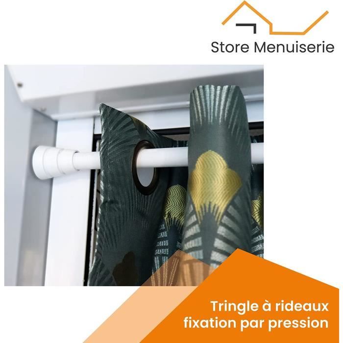 Tringle à Rideau De Douche Extensible Sans Perçage De 33 Mm De Diamètre Pour Salles De Bains, Armoires, Portes, Cuisines, Séparateurs De Pièce (blanc 70 X 120 Cm