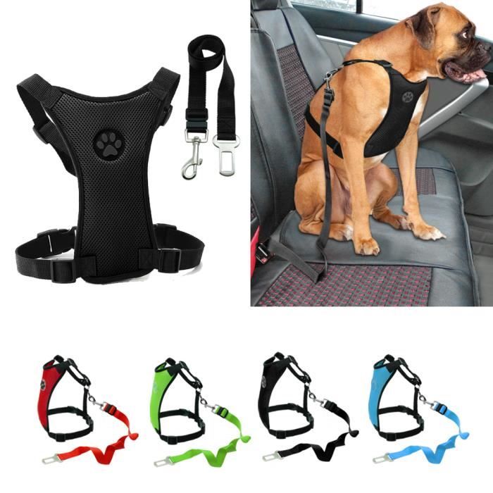 L - le noir - Siège auto harnais pour chien et laisse siège sécurité  véhicule chien conduit ceinture pour pet - Cdiscount Bricolage