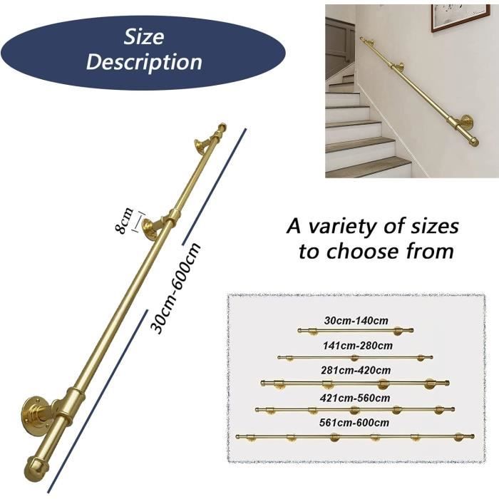 Support de Main Courante 6pcs Support de Main Courante d'escalier en