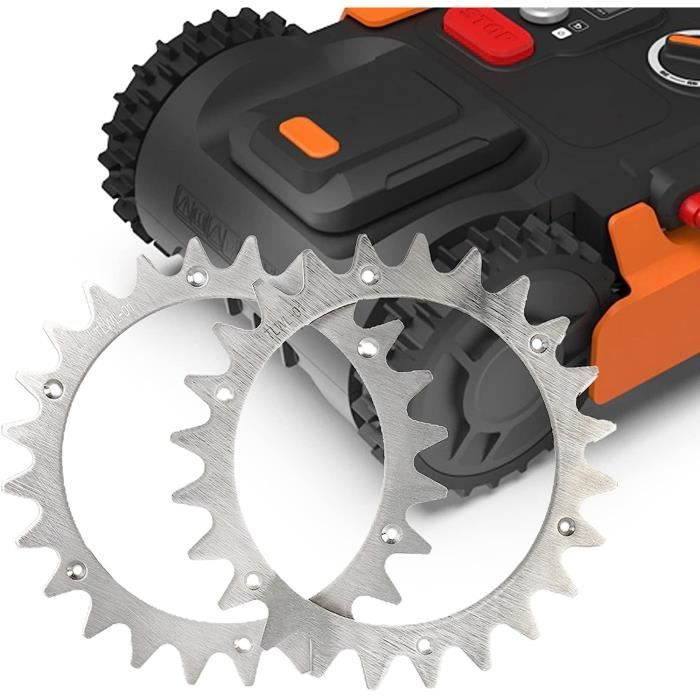 HomeVortex Piques Roue Tondeuse Robot Acier Inoxydable Pour Worx Landroid S/M – Kit 2 Pointes + 12 Vis
