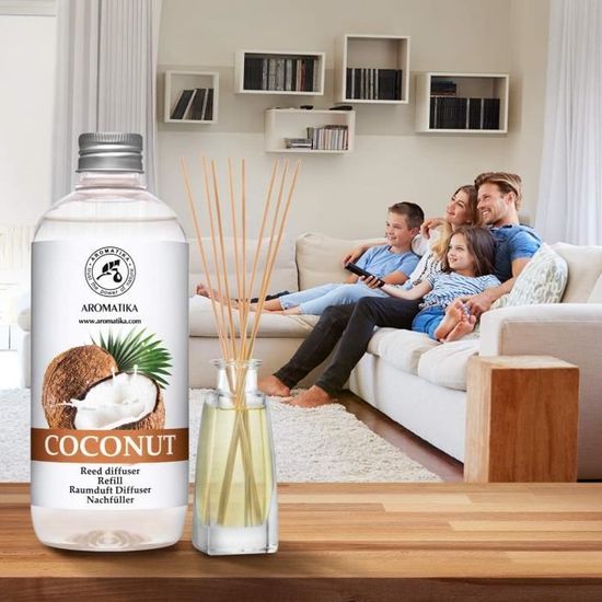 Recharge Diffuseur Parfum Noix De Coco 200ml - Parfum Longue Durée Pour Maison - Assainisseur D'Air