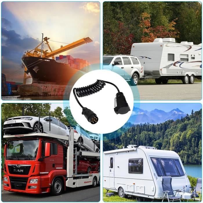 Prise Rallonge Remorque 13 Broches Vers 13 Broches,Câble à