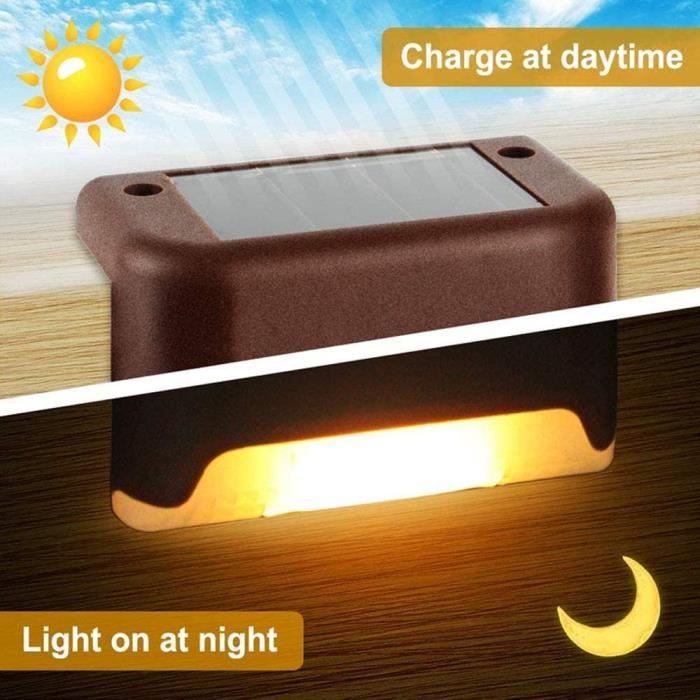 Lot De 6 Lampes Solaires Extérieur 59 LED - IP65, 3 Niveaux De Luminosité, Lumière Blanche 3000K