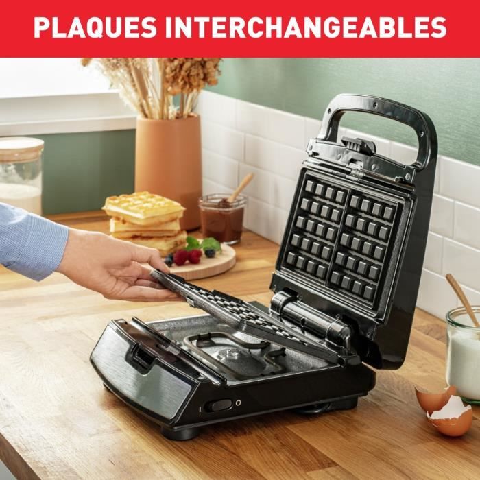 Tefal Croque gaufre Snack Collection - SW853D12 moins cher