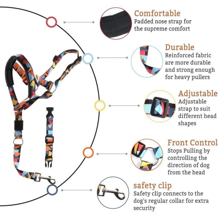 Licol Pour Chien, Licol Chien Anti Traction, Colliers, Harnais Et Laisse Pour Chien Licol, Licol