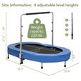 Trampoline Fitness pour Adulte et Enfant avec Poignée Réglable Maximale 100 Kg pour Une Utilisation en Extérieur et en Intérieur-3