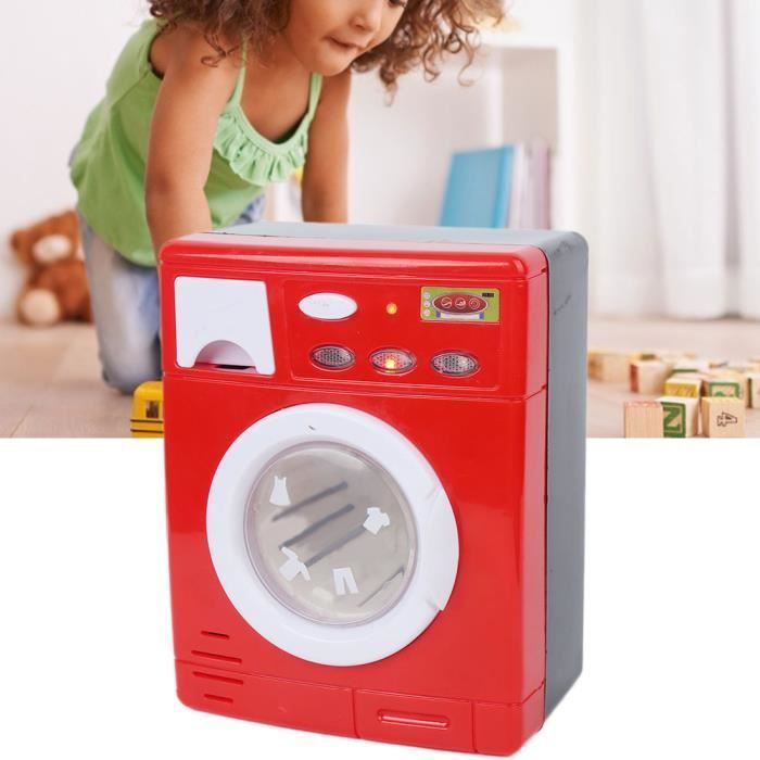 Coo11 Enfants Simulation Machine à laver Blanchisserie Set de jeu