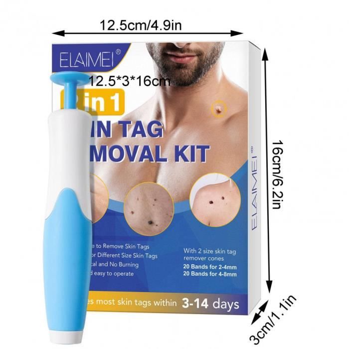 Kit D'élimination Naturelle Des Acrochordons - 2-en-1, Pour Taches De 2 à 8 Mm