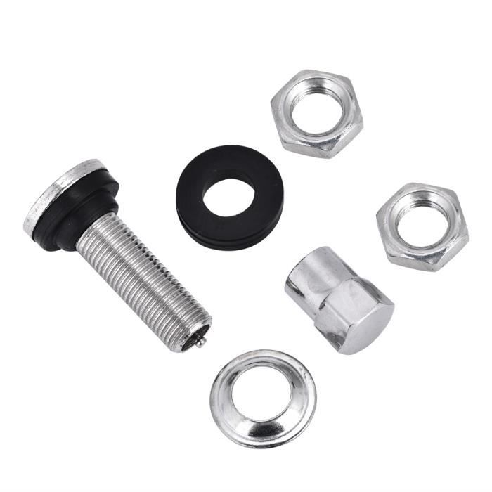Kit De 10 Tiges De Valve Courtes TR161 Métal - Pour Pneus Voiture, Moto, Remorque, VTT - 10