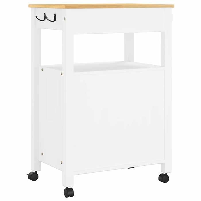 Lutrin Portable En Bois Blanc Avec Étagère Réglable Et Roues - Idéal Églises Et Conférences