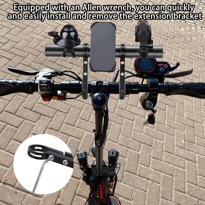 Extensions De Guidon Réglables – Alliage Aluminium – Pour VTT / Vélo Route – 20mm
