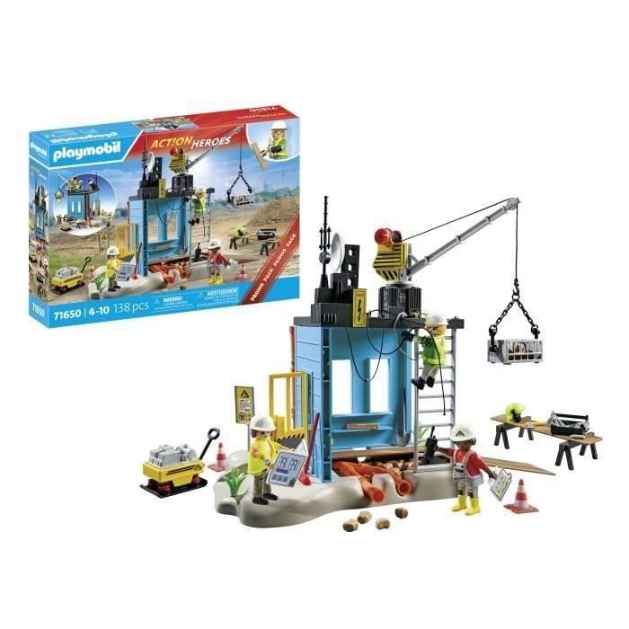 Figurine Playmobil Max L'ouvrier De Chantier - Thème Travaux Publics, Occasion