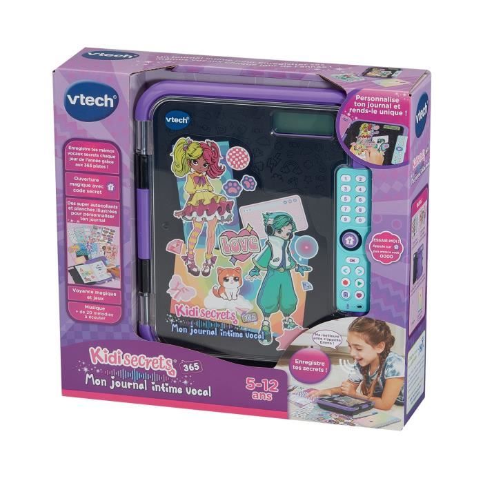 VTech KidiSecrets 365 Journal Intime Vocal Rose - Avec Code Secret, Enregistreur Et Jeux - Pour Enfants 5-12 Ans