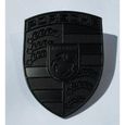 Porsche insigne capot noir logo emblème-0