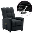 STAR®1901 Chaise de relax de luxe BEST Fauteuil de massage inclinable électrique Gris foncé Tissu ,taille:74 x 99 x 102 cm-0
