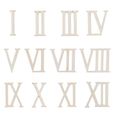 24 pièces tranches de bois chiffres romains forme bricolage accessoire décor en en pour  MOULE A GATEAU - MOULE DE PATISSERIE-0