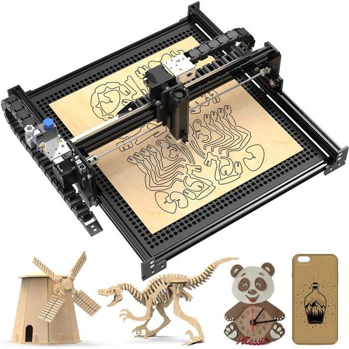 NEJE 3 Pro E30130 Graveur laser 5,57,5 W , 400 x 410 m 300mm/s machine