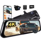 Dashcam avant arrière WOLFBOX G850 PRO 4K 12" avec ADAS, BSD, GPS, WiFi 5.8GHz, Écran Tactile, Carte 64Go Incluse