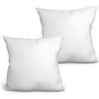 FOCLATUNER Coussins Canape Oreillers 45x45 cm – Oreiller pour Les Personnes souffrant d'allergies Coussin de garnissageBlanc - 2 pièces