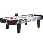 DREAMADE Jeu Air Hockey de Table en MDF avec Compteur de Points Electronique 6W, Ventilateur Electrique, Boîte de But, 110X59X31CM