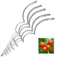 10 Tuteurs spirale 170cm, Acier galvanisé - ARTECSIS / Piquets tomate torsadés, Support plante grimpante potager