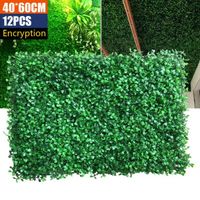 12pcs plantes artificielles haies de buis tapis de verdure panneau de clôture murale imperméable