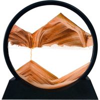 Peinture de Sable qui Coule, Image de Sable en Mouvement, Peinture d'Art de Sable Dynamique 3D, Image de Sable Verre Rond Décoration