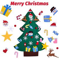 Kits de loisirs créatifs Arbre de Noël en Feutre Bricolage Sapin de Noël Décoration Vitrine DIY de Noël pour Enfants Nou 54314
