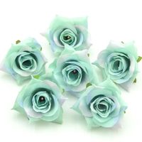 Objets décoratifs,Roses artificielles blanches en soie,100 pièces,fausses fleurs,pour la maison,pour décoration de - tiffany[A49]