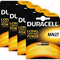 4 PILES MN27 A27 12V DURACELL ALCALINES