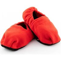 Pantoufles chaussons chauffants rouge micro-ondes - Confort et détente pour pieds fatigués