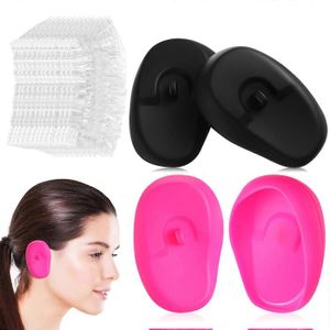 Lot De 6 Cache-oreilles Pour Coloration Angoily - En Plastique Imperméable - Protection Pendant Le Shampooing Et La Coloration - Taille Unique