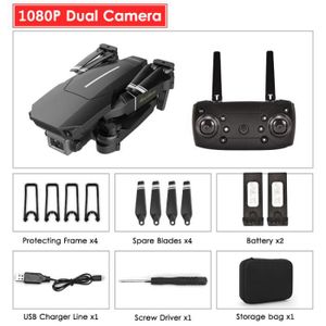 DRONE Noir 1080P Double 2B-Mini Drone E100 avec caméra H