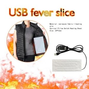 COUVERTURE CHAUFFANTE Tapez 16 - Coussin chauffant USB pour veste et vêtements chauds, 1 ensemble, coussinet chauffant pour l'extér