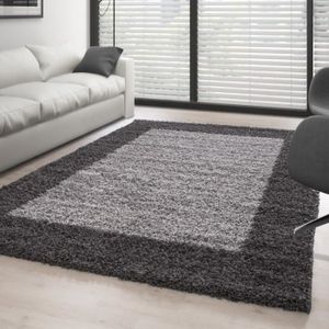 Tapis Shaggy Gris 160x230 Cm