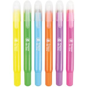 FEUTRES Crayons de cire couleur fluo (6 couleurs) écriture