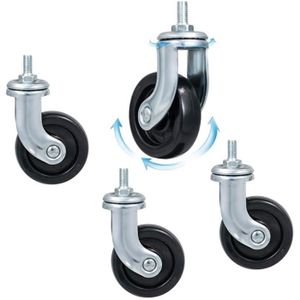DealMux 8 millimètres x 15 mm tige filetée 1,5 Roulette pivotante roue Dia Caster 9pcs pour chair 