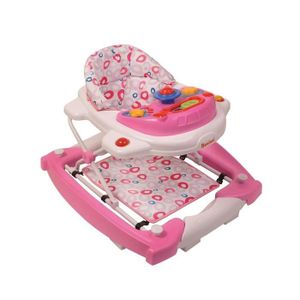 YOUPALA - TROTTEUR BANINNI Classic - Trotteur Bébé - 2en1 - De 6 mois à 12 kg - Candy Rose