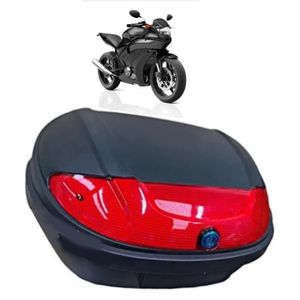 Coffre de moto amovible pour scooter de HOMCOM, boîtier supérieur 24L Tour,  coffre à bagages, porte-bagages, noir verrouillable