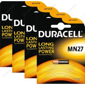 PILES 4 PILES MN27 A27 12V DURACELL ALCALINES