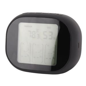 Thermometre interieur exterieur sans fil noire - Cdiscount