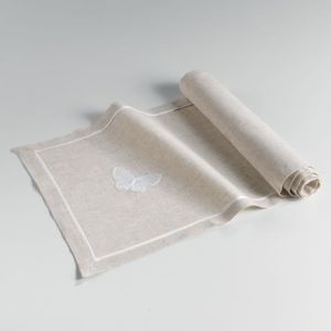 Chemin De Table Avec Broderie Couleur Achat Vente Pas Cher