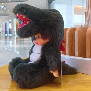 PELUCHE Noir Dinosaures Poupée en peluche Monchhichi Stitch de dessin animé jouet doux Kawaii pour enfants