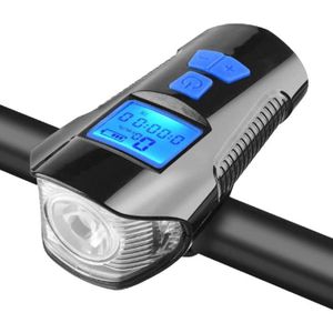Pwshymi Velo Compteur De Vitesse Avant Lumiere Compteur de vitesse de velo lumiere avant USB rechargeable sport accessoires noir Cdiscount Sport