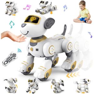ROBOT - ANIMAL ANIMÉ Jouet Robot Chien Tlcommand Enfants - Interactif Chien Robot Programmable 17 Fonctions Jouets pourFilles Garons 3-12